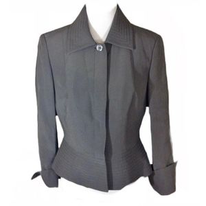 ADRIENNE VITTADINI GRAY SILK BLEND BLAZER NWT